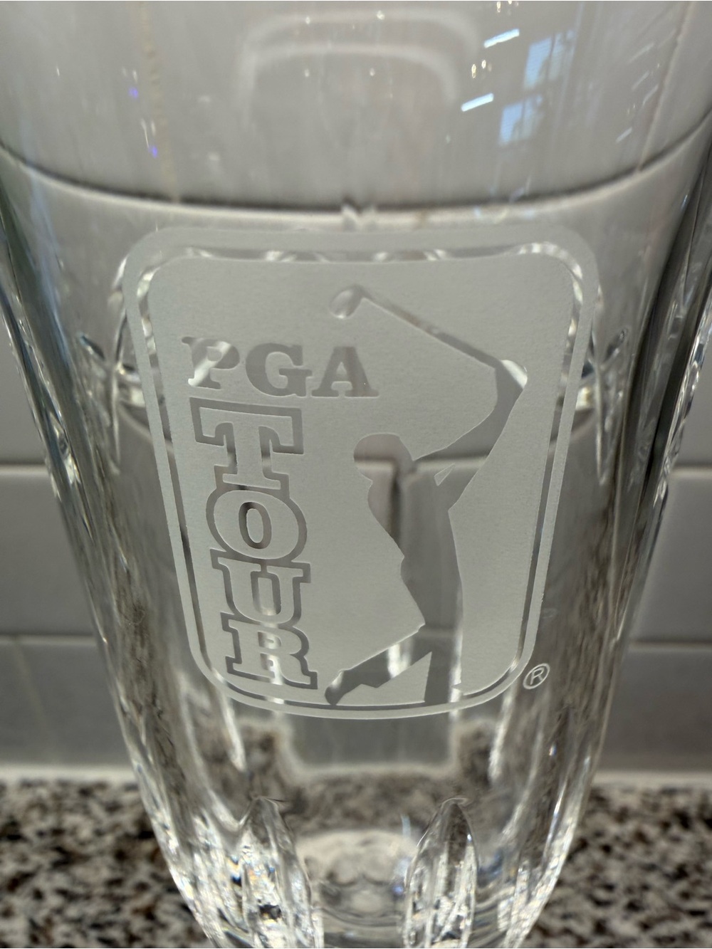 Waterford Crystal PGA Tour Footed Fan Vase